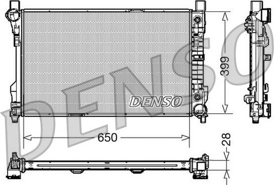 Denso DRM17079 - Радиатор, охлаждение двигателя autosila-amz.com