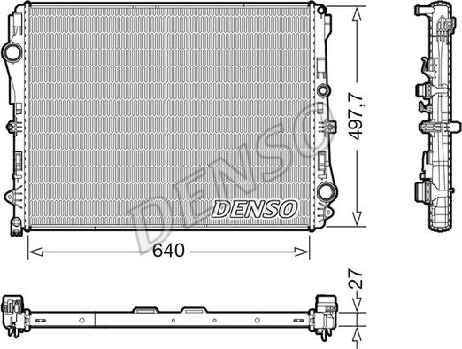 Denso DRM17116 - Радиатор, охлаждение двигателя autosila-amz.com