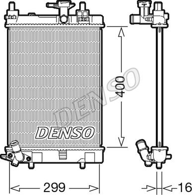 Denso DRM35003 - Радиатор, охлаждение двигателя autosila-amz.com