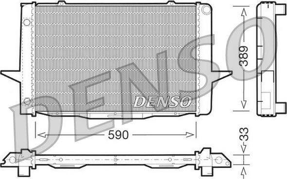 Denso DRM33041 - Радиатор, охлаждение двигателя autosila-amz.com