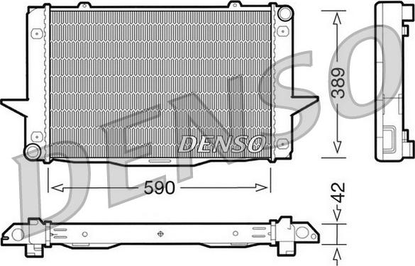 Denso DRM33043 - Радиатор, охлаждение двигателя autosila-amz.com