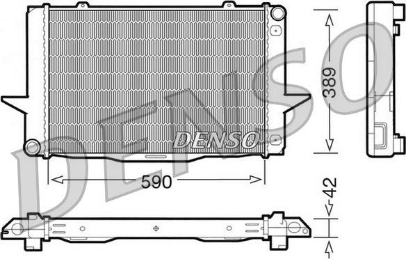 Denso DRM33042 - Радиатор, охлаждение двигателя autosila-amz.com