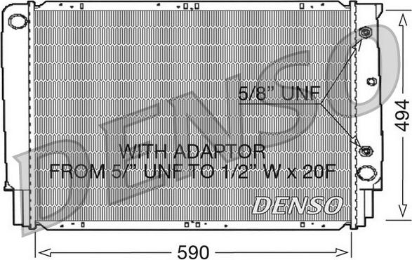 Denso DRM33054 - Радиатор, охлаждение двигателя autosila-amz.com