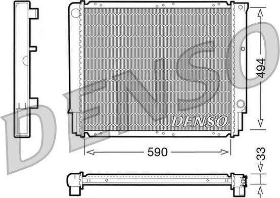 Denso DRM33050 - Радиатор, охлаждение двигателя autosila-amz.com