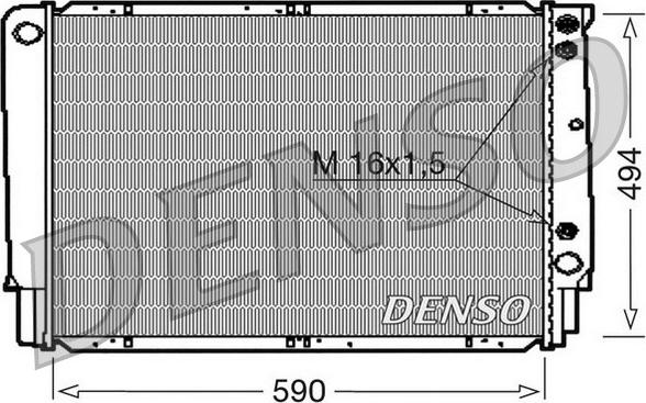 Denso DRM33053 - Радиатор, охлаждение двигателя autosila-amz.com