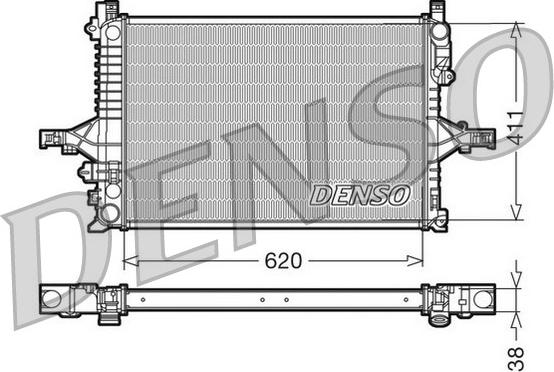 Denso DRM33065 - Радиатор, охлаждение двигателя autosila-amz.com