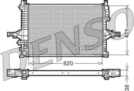 Denso DRM33066 - Радиатор, охлаждение двигателя autosila-amz.com