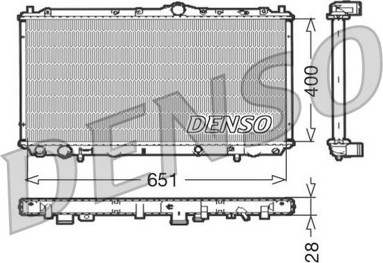 Denso DRM33060 - Радиатор, охлаждение двигателя autosila-amz.com
