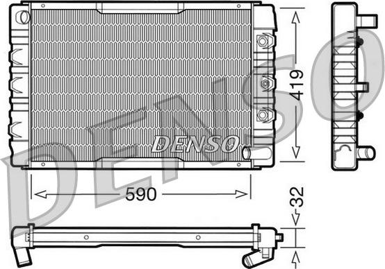 Denso DRM33034 - Радиатор, охлаждение двигателя autosila-amz.com