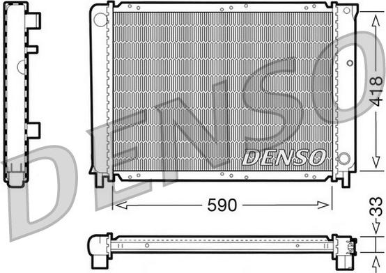 Denso DRM33031 - Радиатор, охлаждение двигателя autosila-amz.com