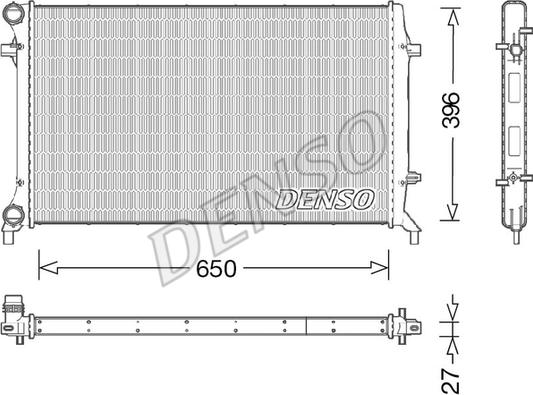 Denso DRM32045 - Радиатор, охлаждение двигателя autosila-amz.com