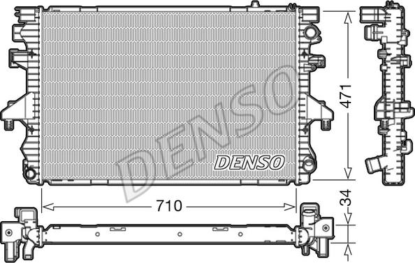 Denso DRM32040 - Радиатор, охлаждение двигателя autosila-amz.com