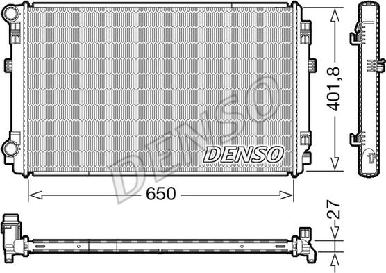 Denso DRM32048 - Радиатор, охлаждение двигателя autosila-amz.com