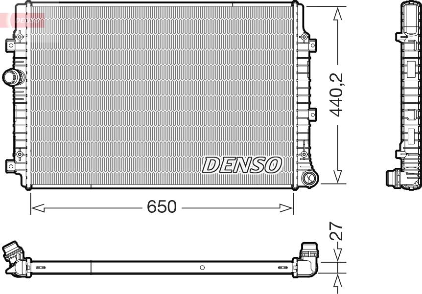 Denso DRM32059 - Радиатор, охлаждение двигателя autosila-amz.com