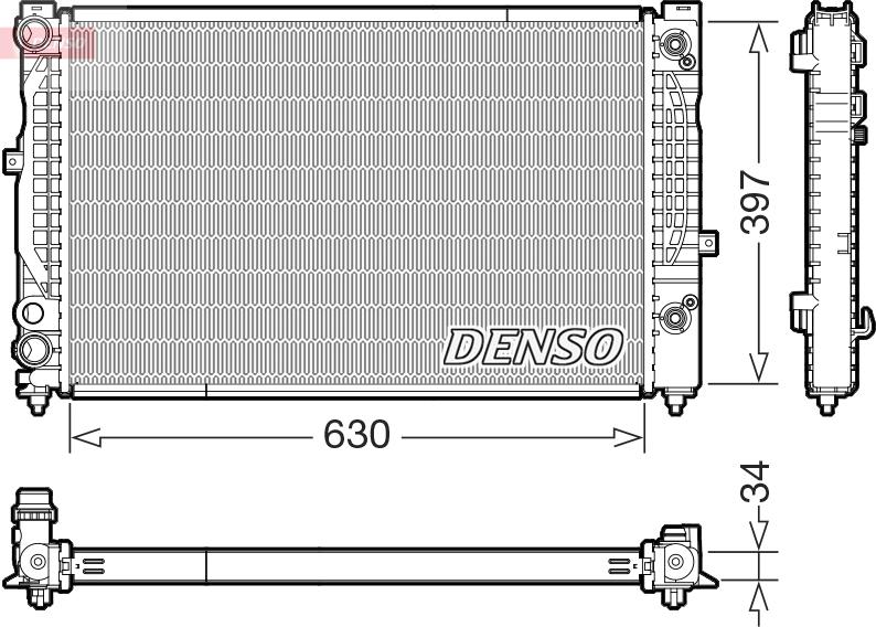 Denso DRM32056 - Радиатор, охлаждение двигателя autosila-amz.com