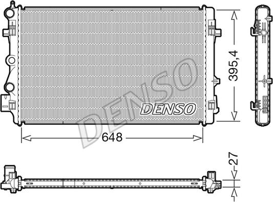 Denso DRM32051 - Радиатор, охлаждение двигателя autosila-amz.com