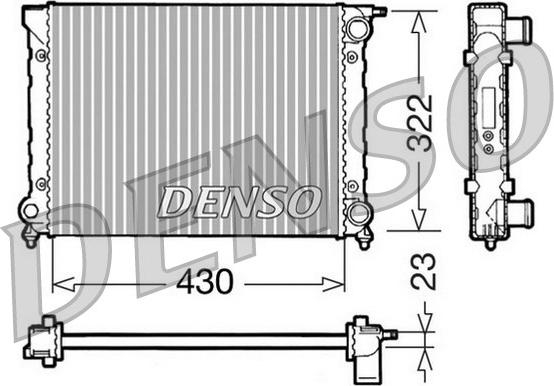 Denso DRM32004 - Радиатор, охлаждение двигателя autosila-amz.com