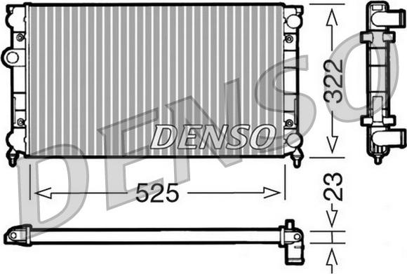 Denso DRM32006 - Радиатор, охлаждение двигателя autosila-amz.com