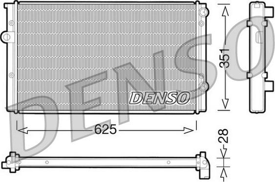 Denso DRM32008 - Радиатор, охлаждение двигателя autosila-amz.com