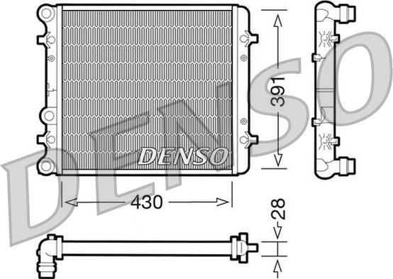 Denso DRM32002 - Радиатор, охлаждение двигателя autosila-amz.com