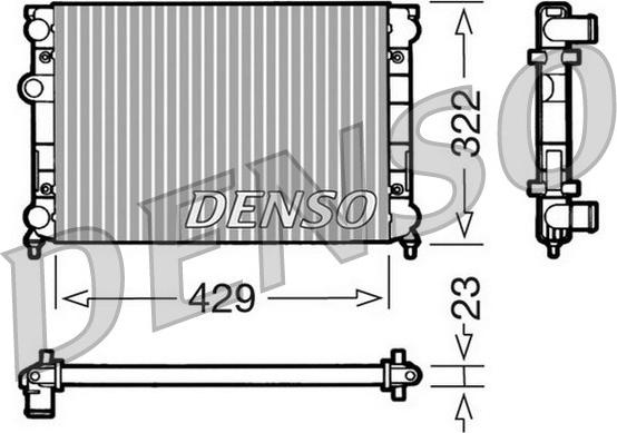 Denso DRM32007 - Радиатор, охлаждение двигателя autosila-amz.com