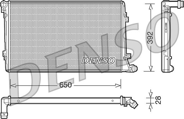 Denso DRM32019 - Радиатор, охлаждение двигателя autosila-amz.com