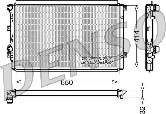 Denso DRM32015 - Радиатор, охлаждение двигателя autosila-amz.com