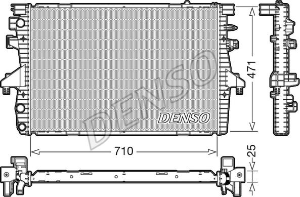 Denso DRM32039 - Радиатор, охлаждение двигателя autosila-amz.com