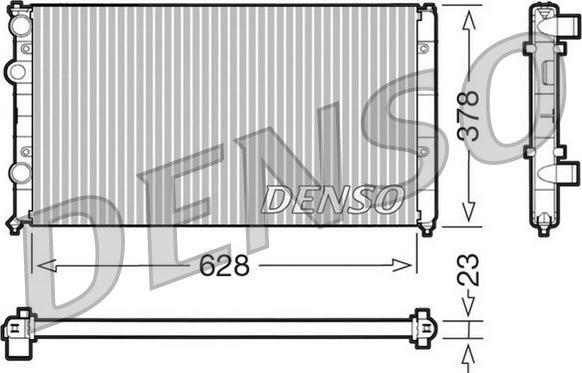 Denso DRM32035 - Радиатор, охлаждение двигателя autosila-amz.com