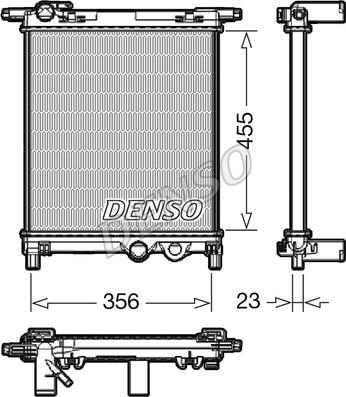 Denso DRM32036 - Радиатор, охлаждение двигателя autosila-amz.com