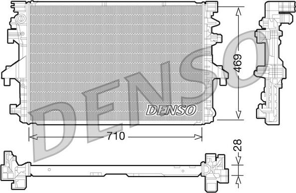 Denso DRM32038 - Радиатор, охлаждение двигателя autosila-amz.com