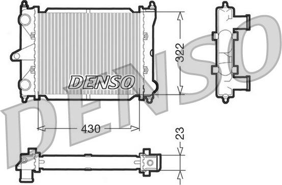 Denso DRM32033 - Радиатор, охлаждение двигателя autosila-amz.com