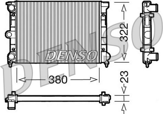 Denso DRM32032 - Радиатор, охлаждение двигателя autosila-amz.com