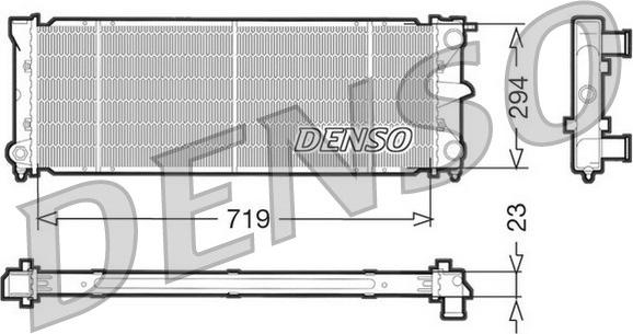 Denso DRM32026 - Радиатор, охлаждение двигателя autosila-amz.com