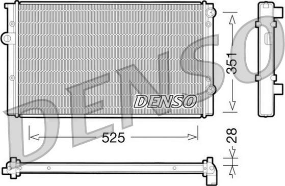 Denso DRM32028 - Радиатор, охлаждение двигателя autosila-amz.com