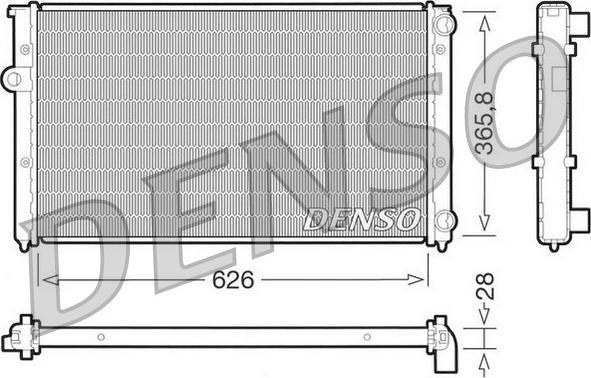 Denso DRM32027 - Радиатор, охлаждение двигателя autosila-amz.com