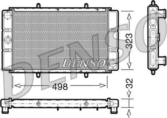 Denso DRM24010 - Радиатор, охлаждение двигателя autosila-amz.com