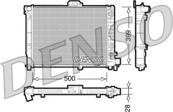 Denso DRM25008 - Радиатор, охлаждение двигателя autosila-amz.com