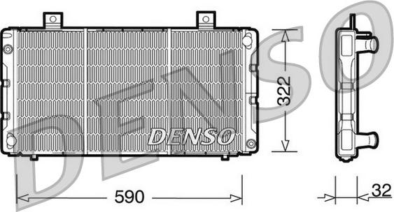 Denso DRM25003 - Радиатор, охлаждение двигателя autosila-amz.com