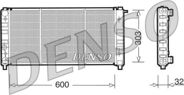 Denso DRM26004 - Радиатор, охлаждение двигателя autosila-amz.com