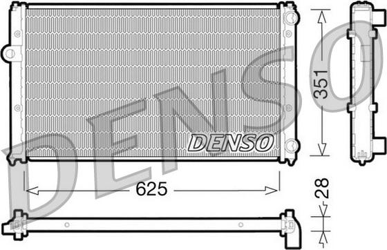 Denso DRM26001 - Радиатор, охлаждение двигателя autosila-amz.com