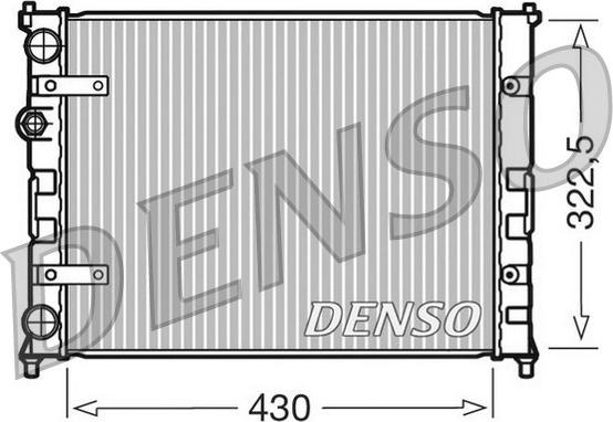 Denso DRM26007 - Радиатор, охлаждение двигателя autosila-amz.com