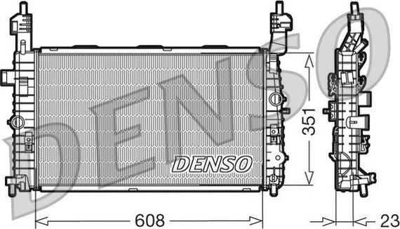Denso DRM20093 - Радиатор, охлаждение двигателя autosila-amz.com
