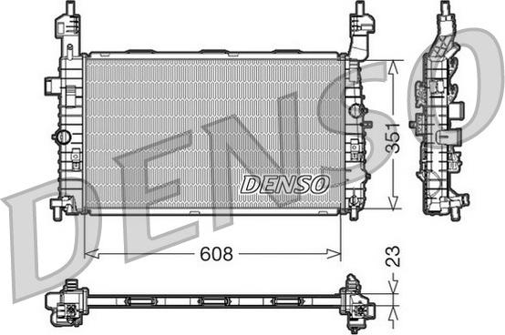 Denso DRM20092 - Радиатор, охлаждение двигателя autosila-amz.com