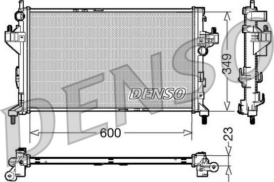 Denso DRM20045 - Радиатор, охлаждение двигателя autosila-amz.com