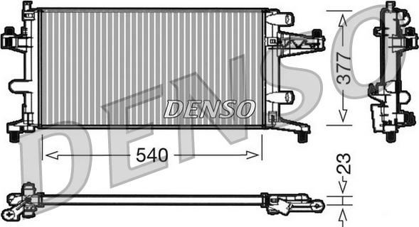Denso DRM20040 - Радиатор, охлаждение двигателя autosila-amz.com