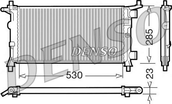 Denso DRM20041 - Радиатор, охлаждение двигателя autosila-amz.com