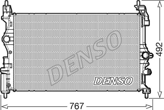 Denso DRM20051 - Радиатор, охлаждение двигателя autosila-amz.com