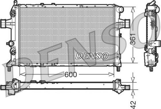 Denso DRM20016 - Радиатор, охлаждение двигателя autosila-amz.com