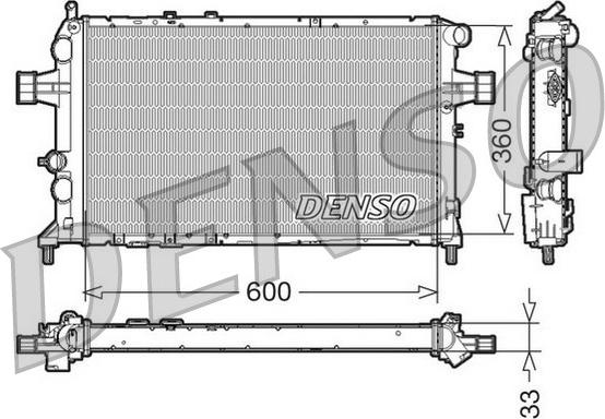 Denso DRM20018 - Радиатор, охлаждение двигателя autosila-amz.com